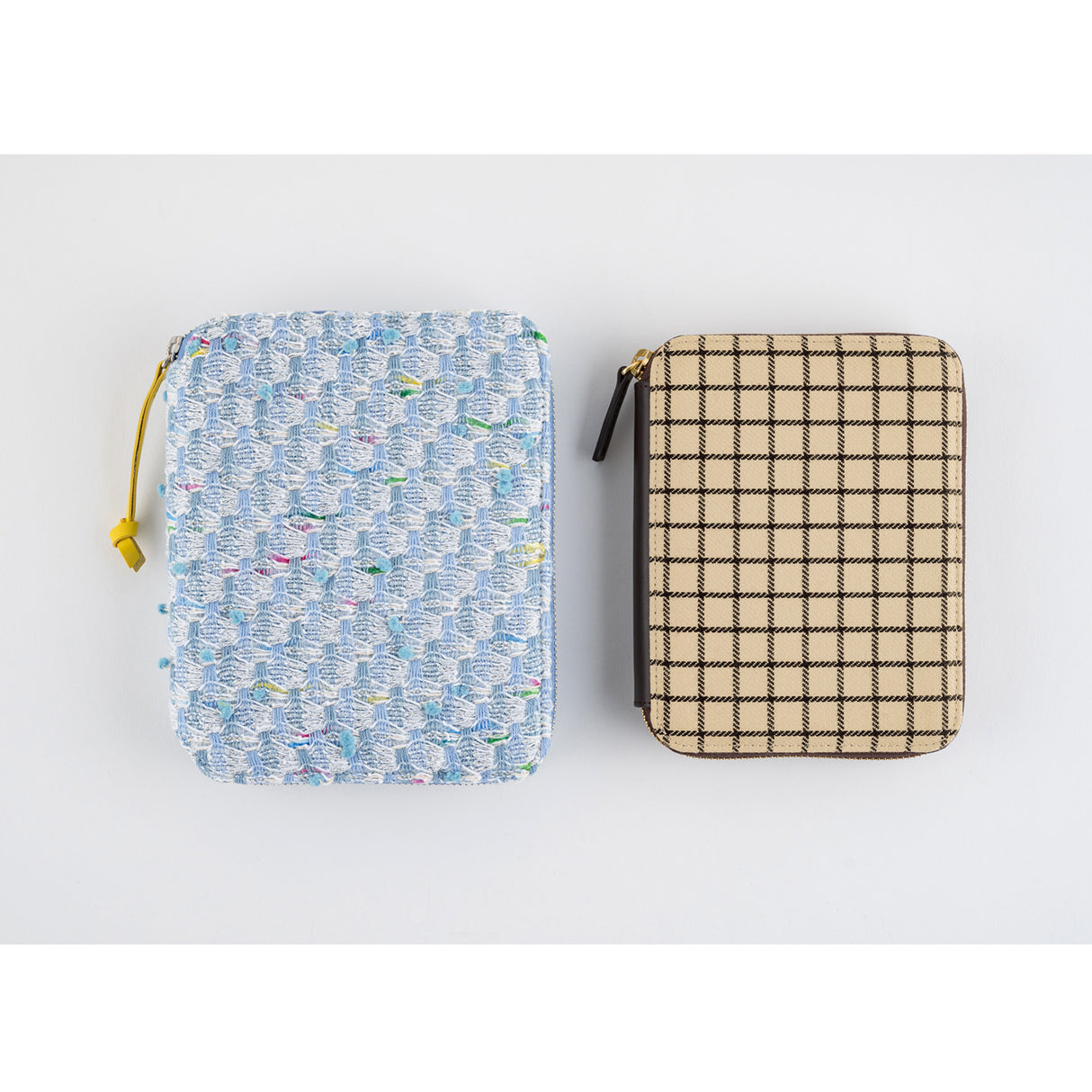 Hobonichi 2025 A6 Funda tensa con cremallera (Café au Lait Plaid)