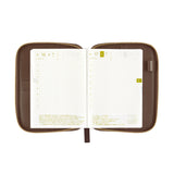 Hobonichi 2025 A6 Funda tensa con cremallera (Café au Lait Plaid)