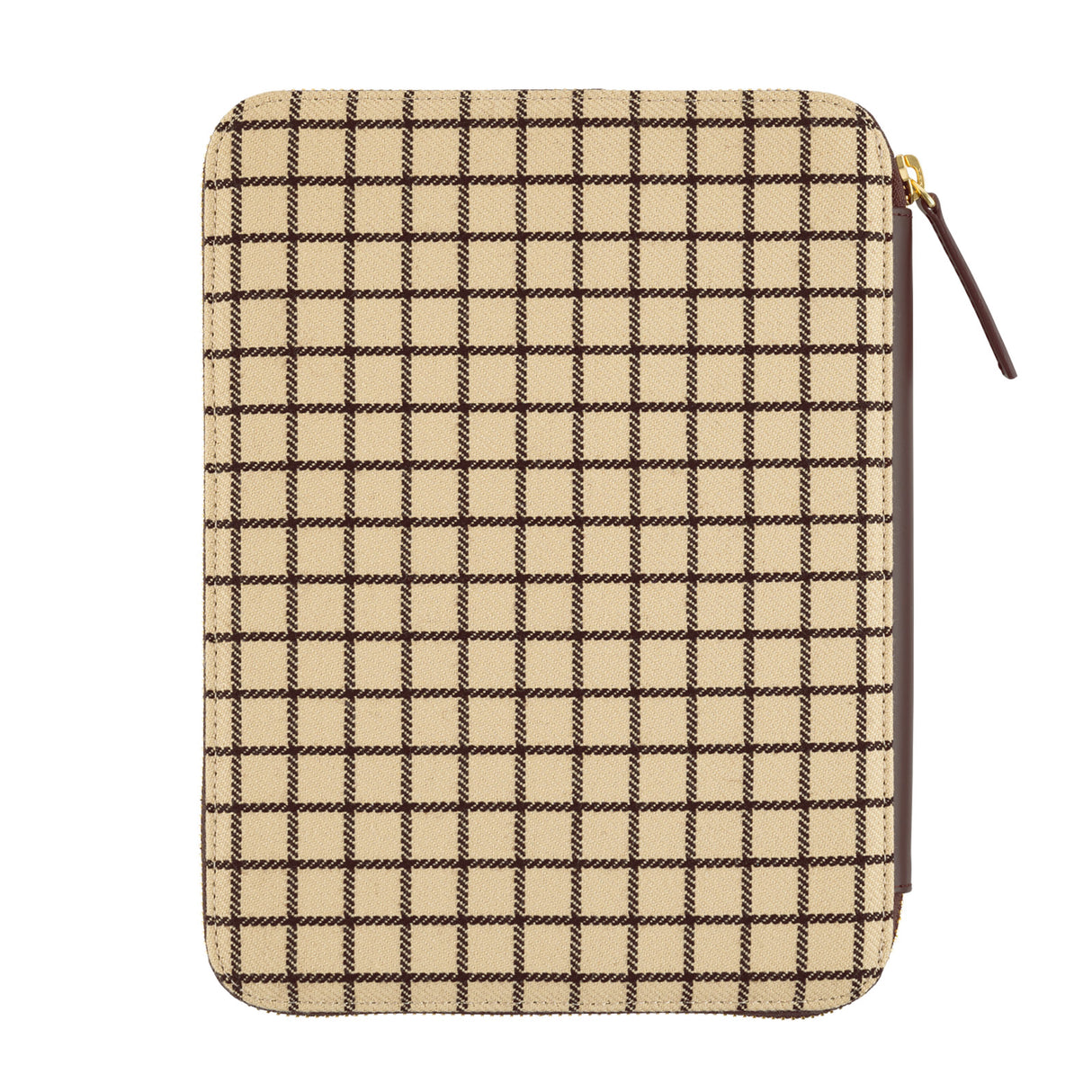 Hobonichi 2025 Funda A5 tensa con cremallera (Café au Lait Plaid)