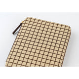 Hobonichi 2025 Funda A5 tensa con cremallera (Café au Lait Plaid)