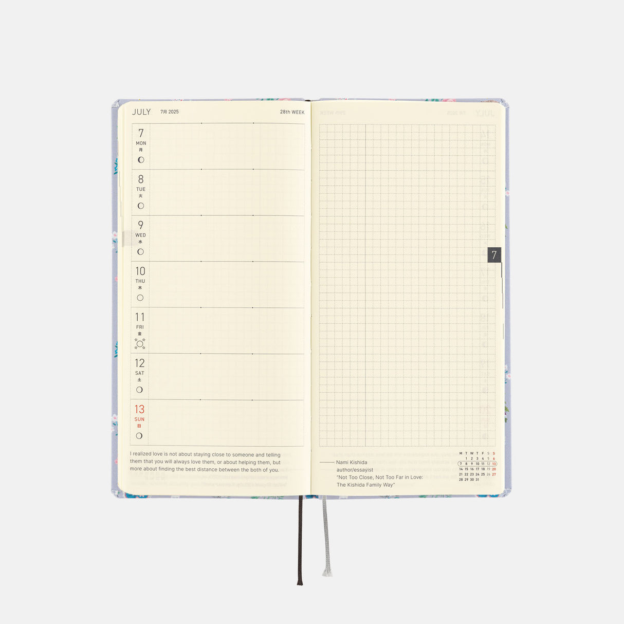 Hobonichi 2025 Weeks Yumi Kitagishi Beautiful Wallpaper