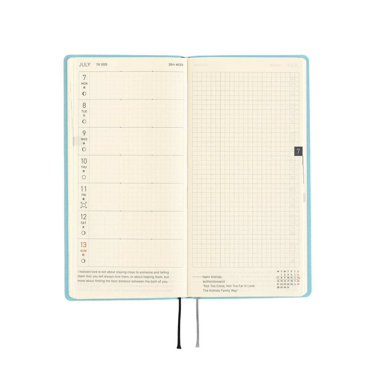 Hobonichi 2025 Semanas Suave Refresco De Vainilla