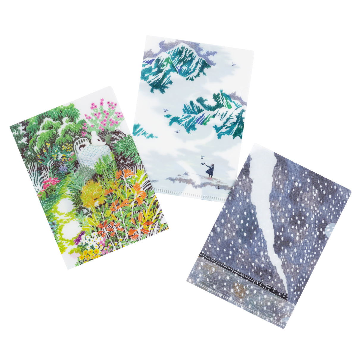 iyo okumi: Hobonichi Clear Folder Set of 3 for A6 Size (iyo okumi)