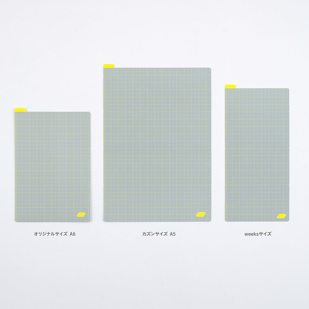 Hobonichi Pencil Board for A6 Size (Ice Gray x Yellow)