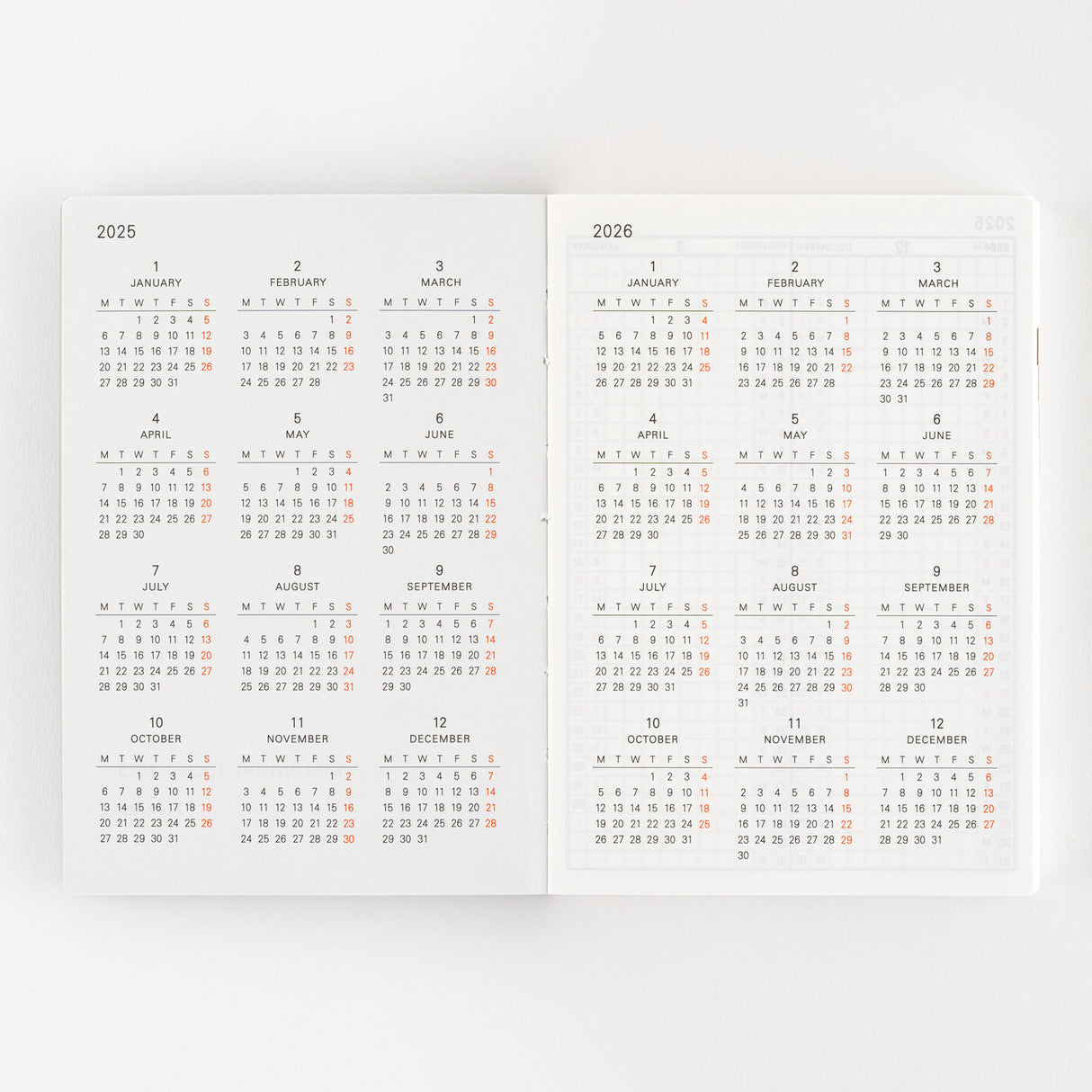 English Planner Book 2025 [A6/Jan Start/Mon Start]