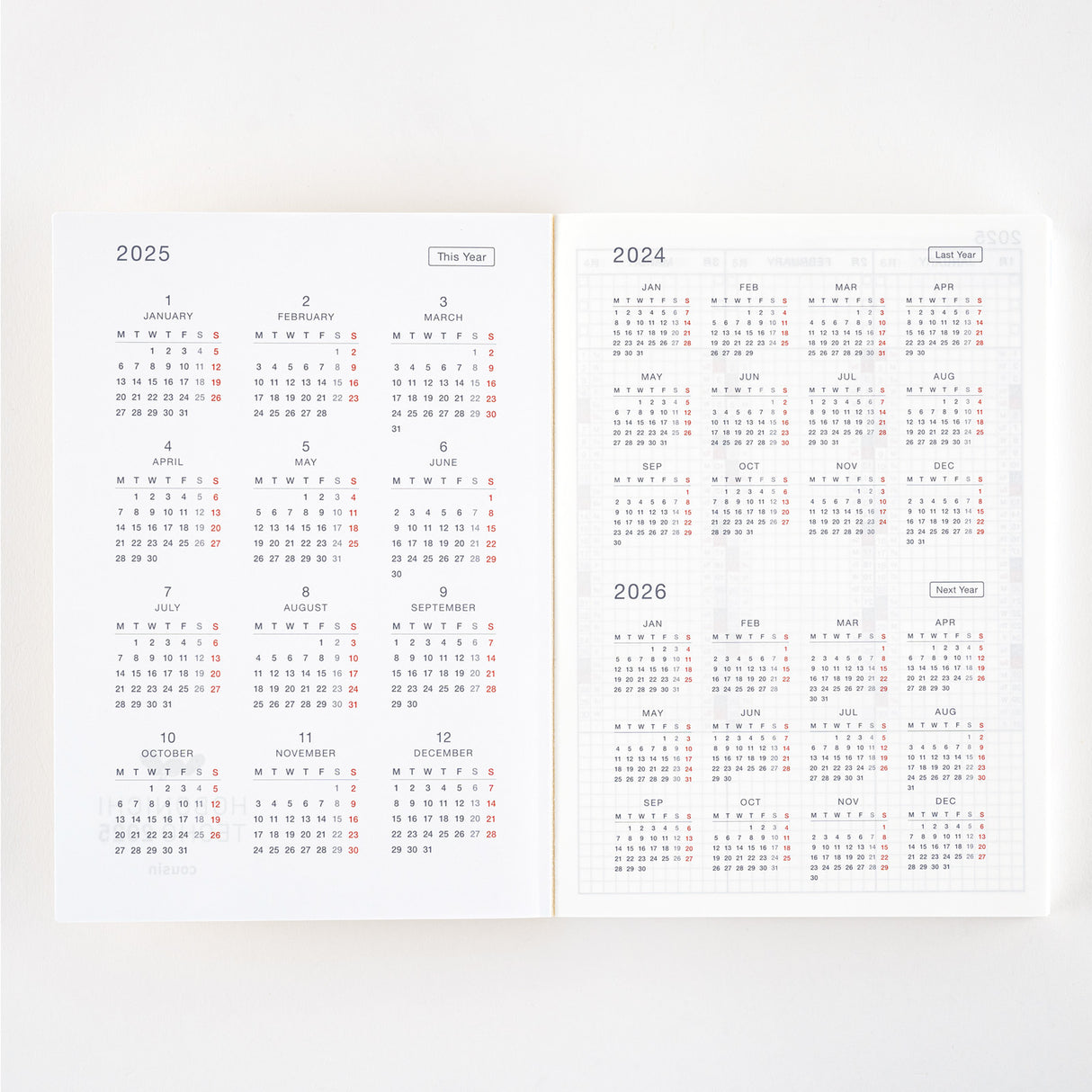 Hobonichi Techo 2025 English Cousin Book (January Start) A5