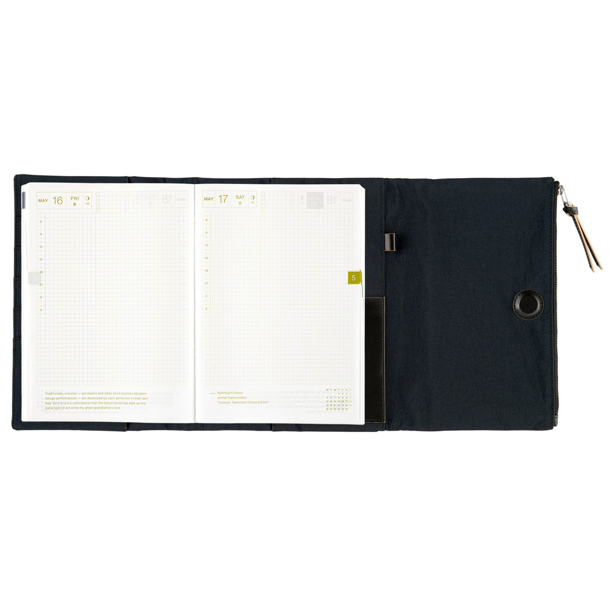 Hobonichi 2025 A5 Funda Tragen (Negro)