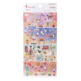 4 Scenes Seal Sticker Sheet- Paris, Bejing, London, New York