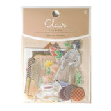 Girl Clair Tea Time Clear Flake Sticker