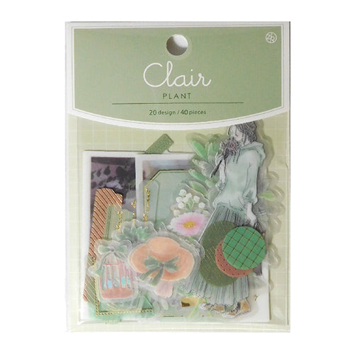 Pegatina transparente con forma de planta de Girl Clair