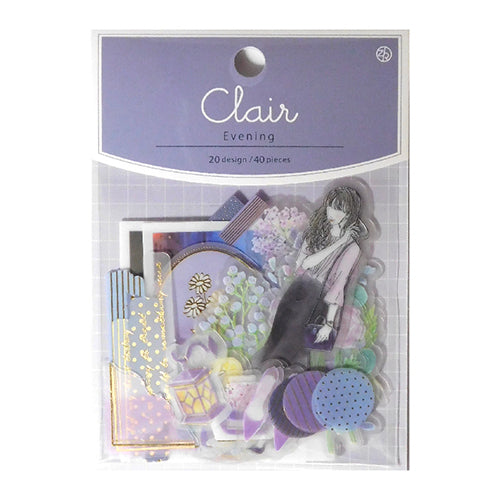 Girl Clair Evening Clear Flake Sticker