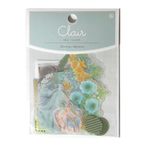 Girl Clair My Room Clear Flake Sticker