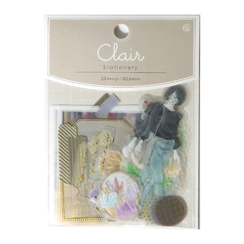 Pegatinas transparentes de Girl Clair Stationery