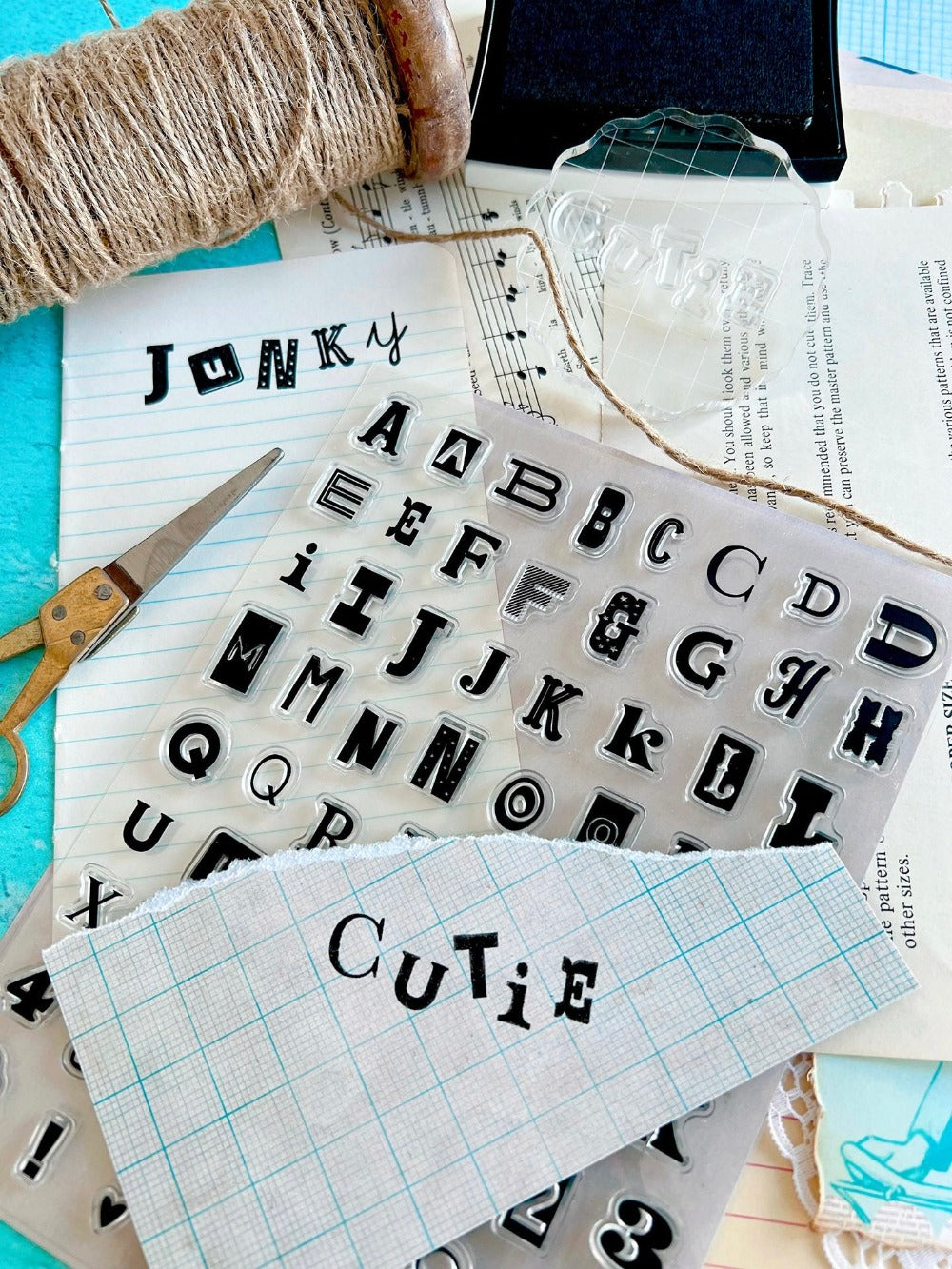 Junky Me Alphabet 6X8 Clear Stamp Set