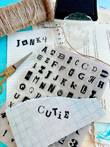 Junky Me Alphabet 6X8 Clear Stamp Set