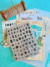 Junky Me Alphabet 6X8 Clear Stamp Set