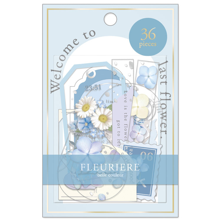 Pegatina Fleuriere Flake azul 