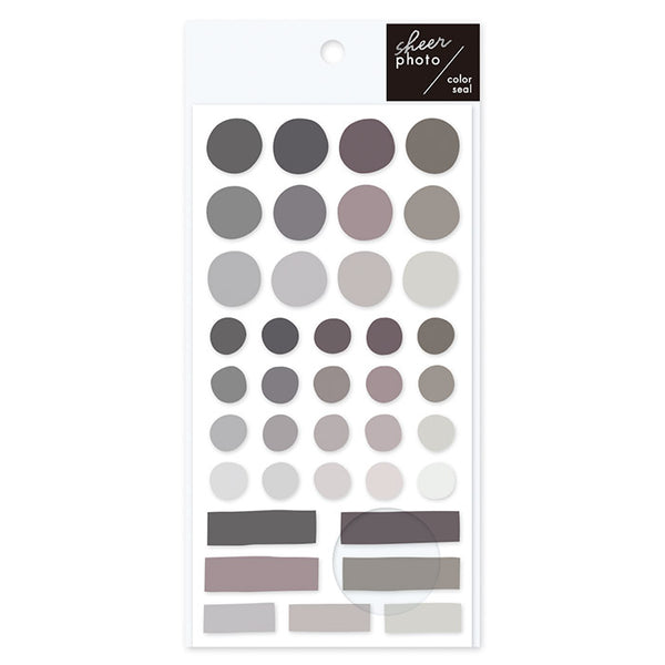 Color Seal Dot Stickers Gray