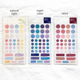 Color Seal Dot Stickers Night View