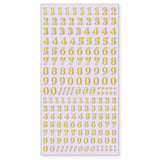 Gold Number Stickers