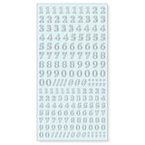 Silver Number Stickers