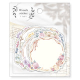 Multicolor Floral Wreath Flake Sticker