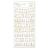 Flower Garland Sticker Sheet Beige