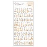 Flower Garland Sticker Sheet Brown