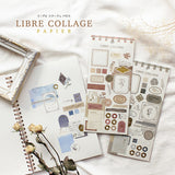 Libre Collage Papier Sticker Blue