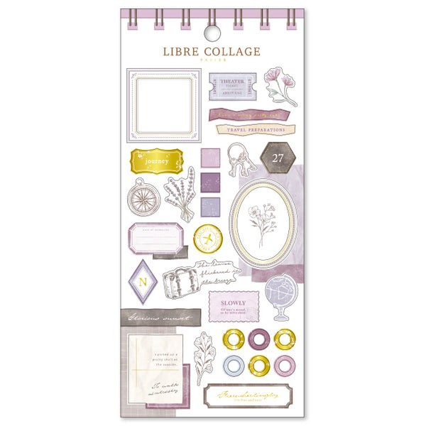 Libre Collage Papier Sticker Purple