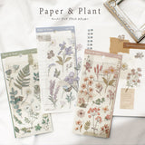 Paper & Plant Sticker Brown (2 sheets of stickers)