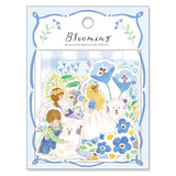 Blooming Flake Sticker Blue