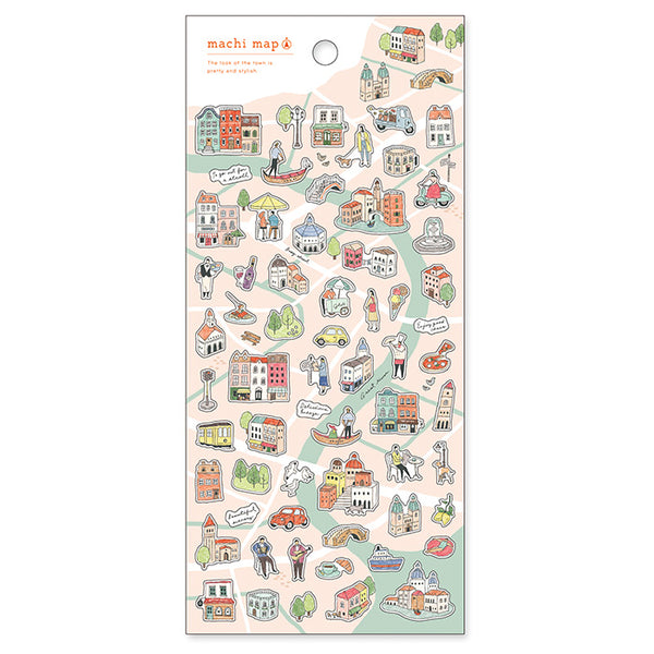 Machi Map Sticker Orange City