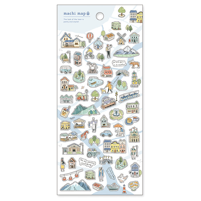 Machi Map Sticker White City