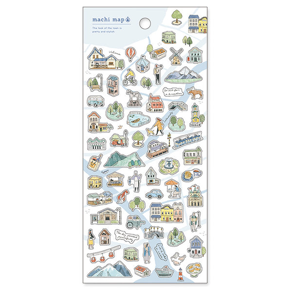 Machi Map Sticker White City