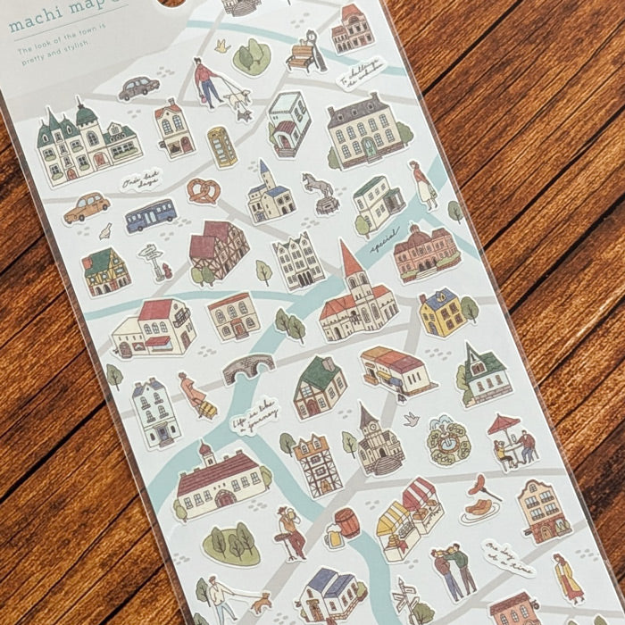 Machi Map Sticker Grey City