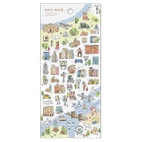 Machi Map Sticker Blue City