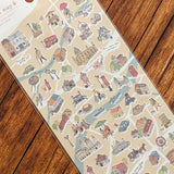 Machi Map Sticker Brown City