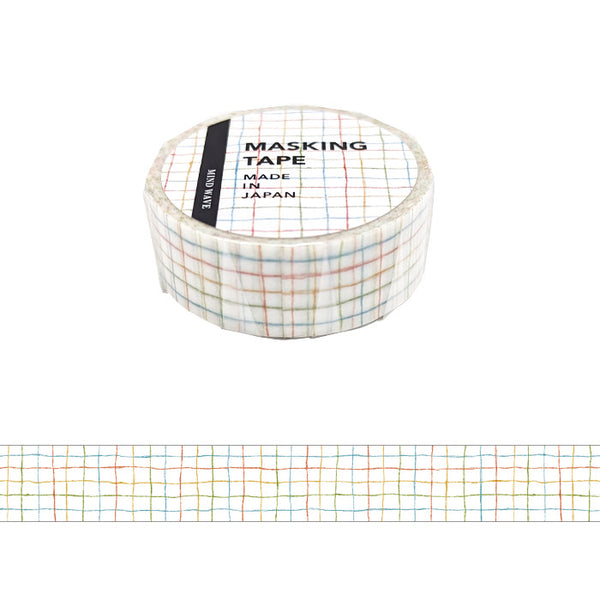 Mind Wave Pattern Check 1 Grid Washi Tape