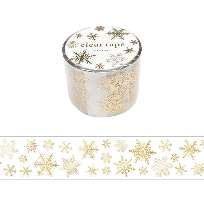 Snowflake Clear PET Washi Tape Gold Foil Mind Wave