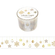 Christmas Ornaments Clear PET Washi Tape Gold Foil Mind Wave