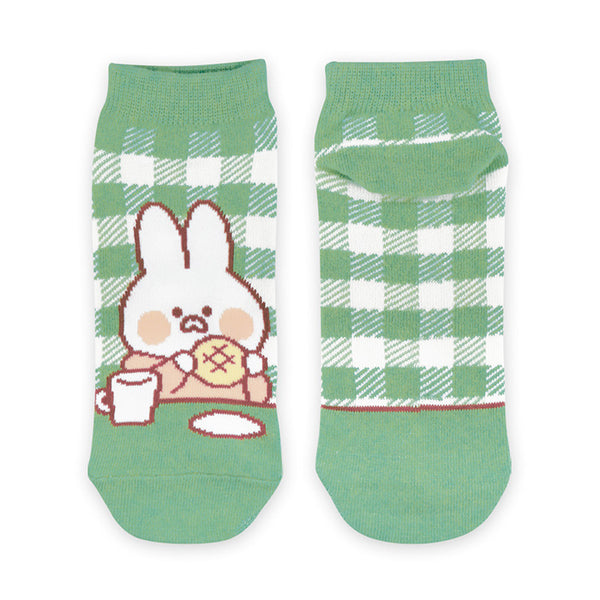 Moo-Chan Rabbit Melon Bread Ankle Socks