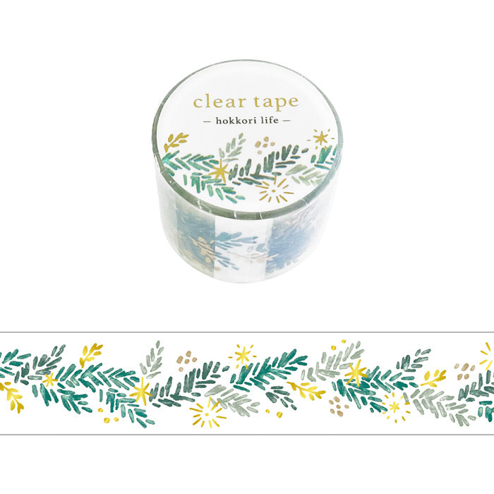 Hokkori Life Fir Clear PET Tape Mind Wave