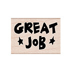 Bold Great Job Rubber Stamp