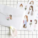 A Gentle Whisper Girl Sticker Sheet A6 (Set of 4)