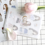 A Gentle Whisper Girl Sticker Sheet A6 (Set of 4)