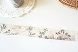 Un estudio de cinta washi con flores