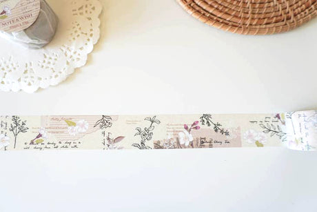 Un estudio de cinta washi con flores