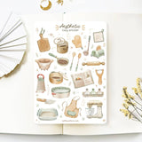 Aesthetic Cozy Kitchen Sticker Sheet