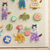 Aiko Fukawa Cats and Buttons Sticker